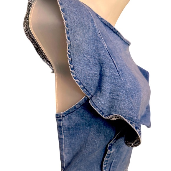 Denim Ruffle Dress - Picture 4 of 4